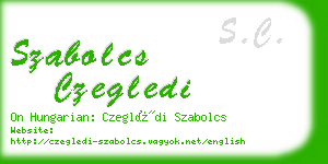 szabolcs czegledi business card